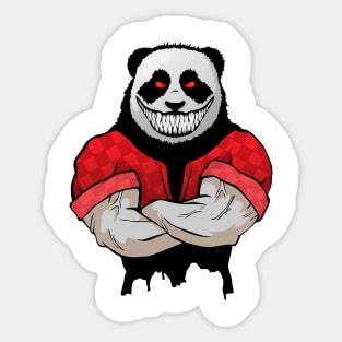 Evil panda with a terrible smile Sticker